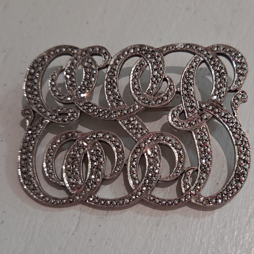 Elegant Silver Brooch